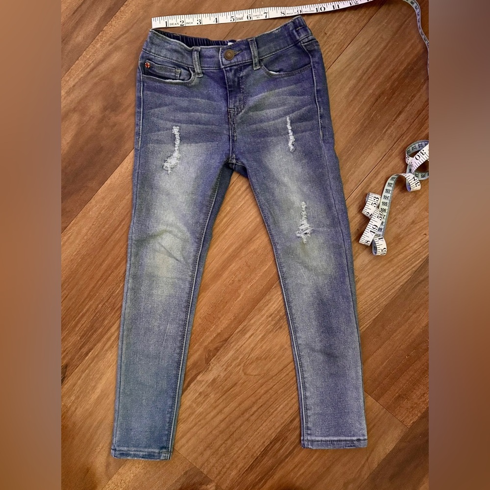 Hudson Jeans Blue Skinny Denim with Distressed Details Girls Size 5